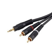 Hama Audio Connecting Cable 3.5 mm Male Plug Stereo - 2 RCA Male Plugs, 2 m (00044098)